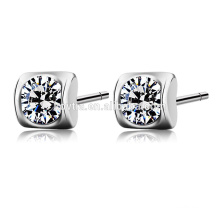 2016 Best selling products genuine pure 925 sterling silver zircon stud earring